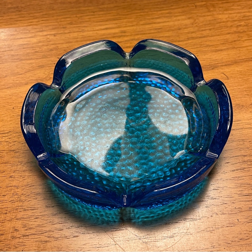 Vintage MCM Turquoise Ashtray